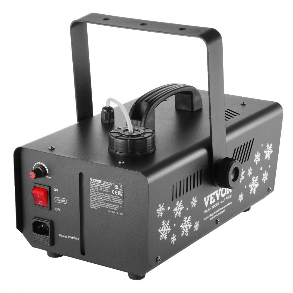 VEVOR 650 W Máquina de Hacer Nieve Colgante o Portátil de 450 x 27 x 300 mm, Máquina para Hacer Copos de Nieve para Interiores con Control Remoto y Tanque de 1 L para Fiestas Navideñas, Bodas