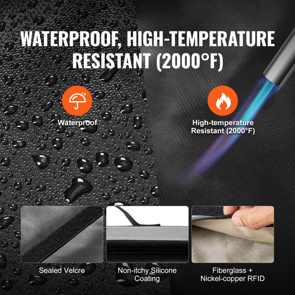 VEVOR Faraday Bag, paquete de 4 fundas Faraday para computadora portátil (16,9 x 15"), tableta (13 x 10,2"), teléfono (7,87 x 4,7") y radio (10,6 x 7,8"), soporte de bloqueo de señal ignífugo, funda Faraday antirrobo y antipiratería