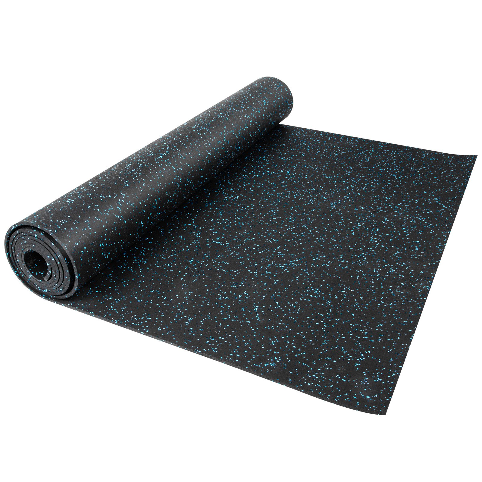 Piso De Goma Para Suelo 4'x10' 1/4" Resistente Negro Sótano Great