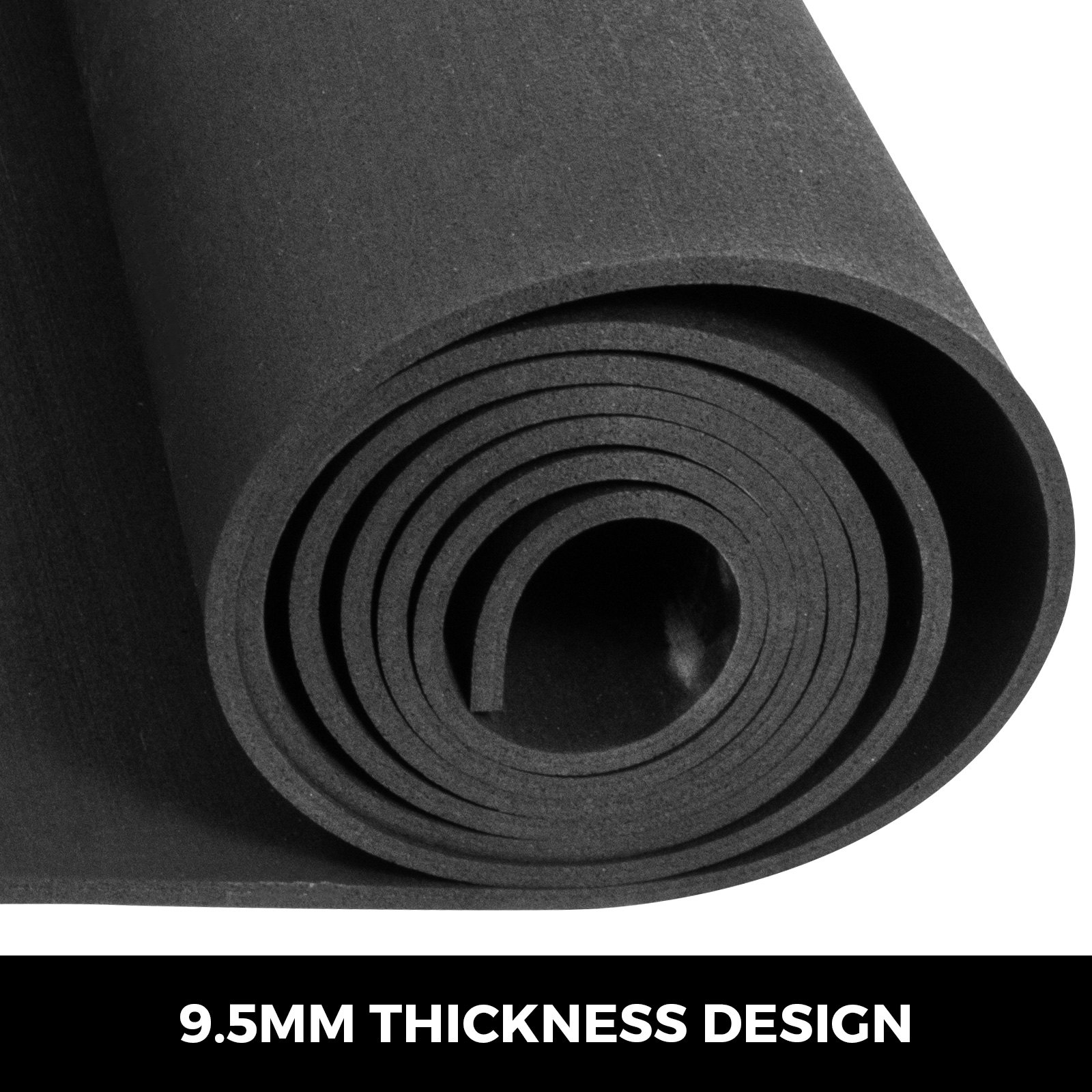 Piso De Goma Para Suelo 4' X 6' 9.5mm Ejercicio Tapetes Para Equipo No Tóxico