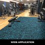 Piso De Goma Para Suelo 4' X6' 9.5mm Para Ejercicio Sótano Gimnasio En Casa
