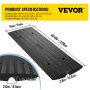 VEVOR Rampas de Caucho para Bordillos 123 x 41 x 6,5 cm Puente de Bordillo 2 Piezas Rampas para Bordillos de Entrada de 1 Canal Rampa del Puente de Vehículos Negro Capacidad de 10000 kg para Entrada