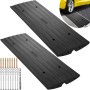 VEVOR Rampas de Caucho para Bordillos 123 x 41 x 6,5 cm Puente de Bordillo 2 Piezas Rampas para Bordillos de Entrada de 1 Canal Rampa del Puente de Vehículos Negro Capacidad de 10000 kg para Entrada