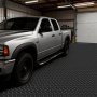 VEVOR Garage Floor Roll, 1.22 x 7.62 m Garage Flooring Mat, 3 mm Thickened Rubber Diamond Plate Floor Protector Mat, Non-Slip, Wear-resist Waterproof, Easy to Clean for Warehouse, Gyms, Trailer, Black