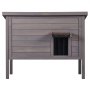 VEVOR Outdoor Cat House, Weatherproof, Shelter for Wild Cats, Multi-Cat/Rabbit House, Wooden Outdoor Cat/Rabbit House, Fully Foam Insulated, Open Roof, PVC Door Flaps, 86.4 cm L x 56.4 cm W x 68.6 cm H