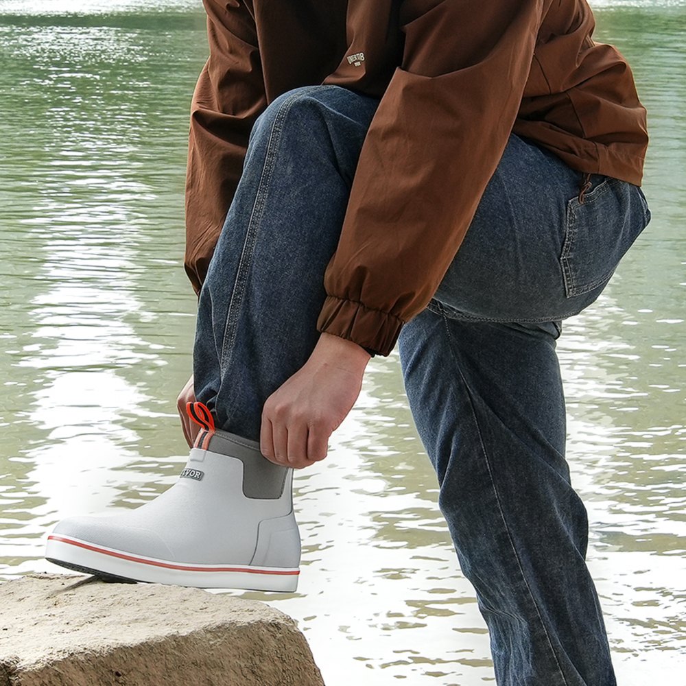 VEVOR Botas de Cubierta para Hombre, al Aire Libre de Goma Antideslizantes en el Tobillo, con Aislamiento para Jardinería, Ligeras y Duraderas, para Hombre, Talla 11 EE. UU., 325 x 117 x 160 mm