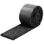 VEVOR Rubber Mulch Mat Roll, 4 Rolls 305 x 11.5 cm, Recycled Rubber Permanent Mulch Edging Border, Natural-Looking Flower Barrier with Stakes, 0.5 in Thick Cuttable Garden Edgings for Landscaping