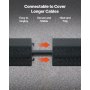 VEVOR Rampa de Protección de Cable 3 Piezas Protector de Cables para Suelo Capacidad de Carga de 7938 kg para Zonas de Alto Tránsito Peatonal, para Interiores, Exteriores, Hogar, Oficina, Almacén