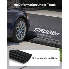 VEVOR Rampa de Protección de Cable 2 Piezas Protector de Cables para Suelo Capacidad de Carga de 7938 kg para Zonas de Alto Tránsito Peatonal, para Interiores, Exteriores, Hogar, Oficina, Almacén
