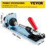 Kit de plantilla para agujeros de bolsillo VEVOR con dimensiones y mango rojo