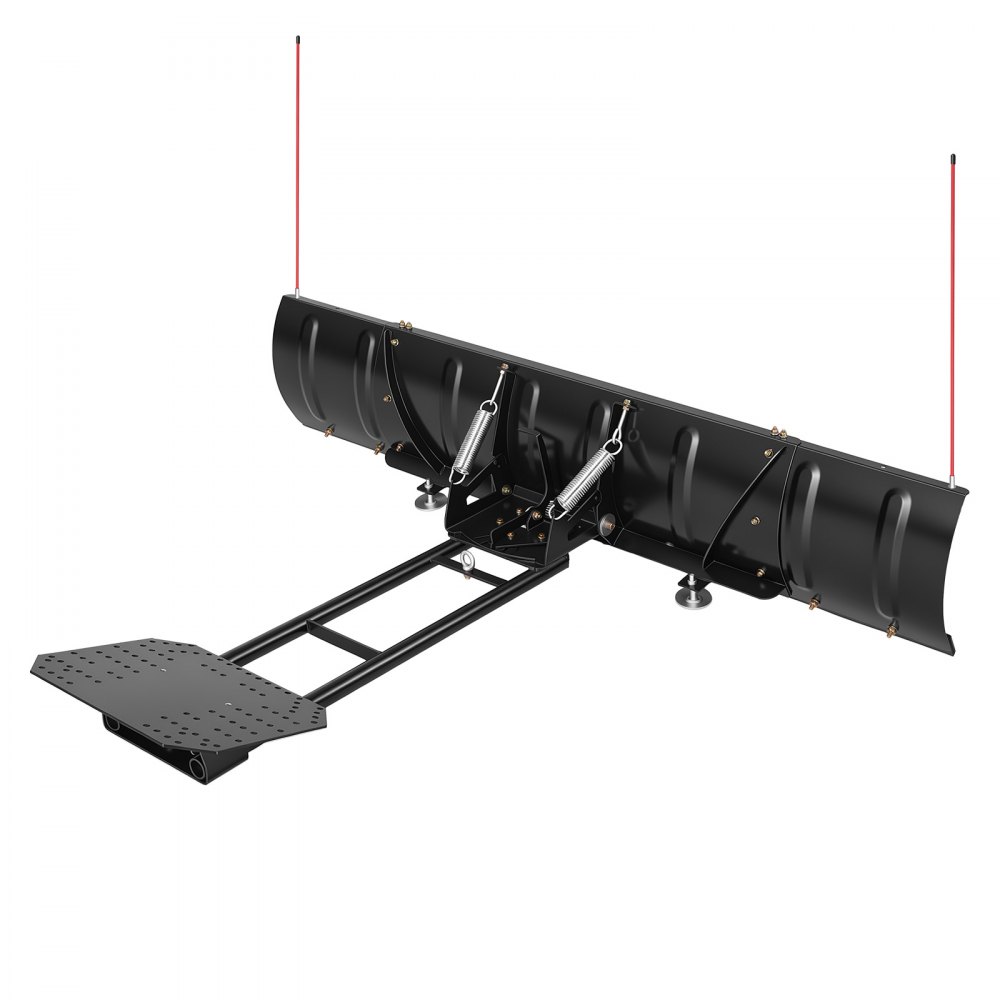 VEVOR Pala de Nieve Ancho de Trabajo 1092/1524 mm Accesorio de Tractores, Limpieza de Nieve para Carretera, Compatible con ATVs UTVs, Izquierda-Derecha Ajustable, Acero al Carbono, Barra Reflectante