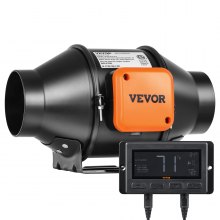 VEVOR - Ventilador de conducto en línea de 4 pulgadas, kit de ventilador de escape HVAC, control de velocidad variable EC