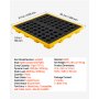 VEVOR Palet de Contención de Derrames para 4 Bidones, Capacidad de 4000 kg, Depósito de 117,4 L, Bandeja Antiderrames de HDPE con Drenaje, Apilable, Modular para Almacenamiento de Líquidos, Industrial