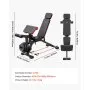 VEVOR Banco de Pesas Ajustables de 363 kg para Entrenamiento de Cuerpo Completo en el Gimnasio en Casa, Banco Plano con Extensión de Piernas, Ajuste Rápido, 1878 x 530 x (880-1000) mm, Negro