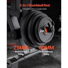 VEVOR Banco de Abdominales Gimnasio en Casa Ajustable 1878 x 530 x (880-1000) mm
