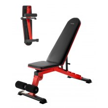 VEVOR Banco de Abdominales Entrenamiento de Fuerza Plegable 1465 x 530 x 450 mm