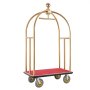 VEVOR Hotel Luggage Trolley, 680 kg Load Capacity, Bellhop Trolley with Curved Posts, Hotel Trolley, Luggage Trolley with Red Carpet and 20 cm Rubber Wheels, Ideal for Hotels, Condominiums, Resorts