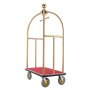 VEVOR Hotel Luggage Trolley, 680 kg Load Capacity, Bellhop Trolley with Curved Posts, Hotel Trolley, Luggage Trolley with Red Carpet and 20 cm Rubber Wheels, Ideal for Hotels, Condominiums, Resorts