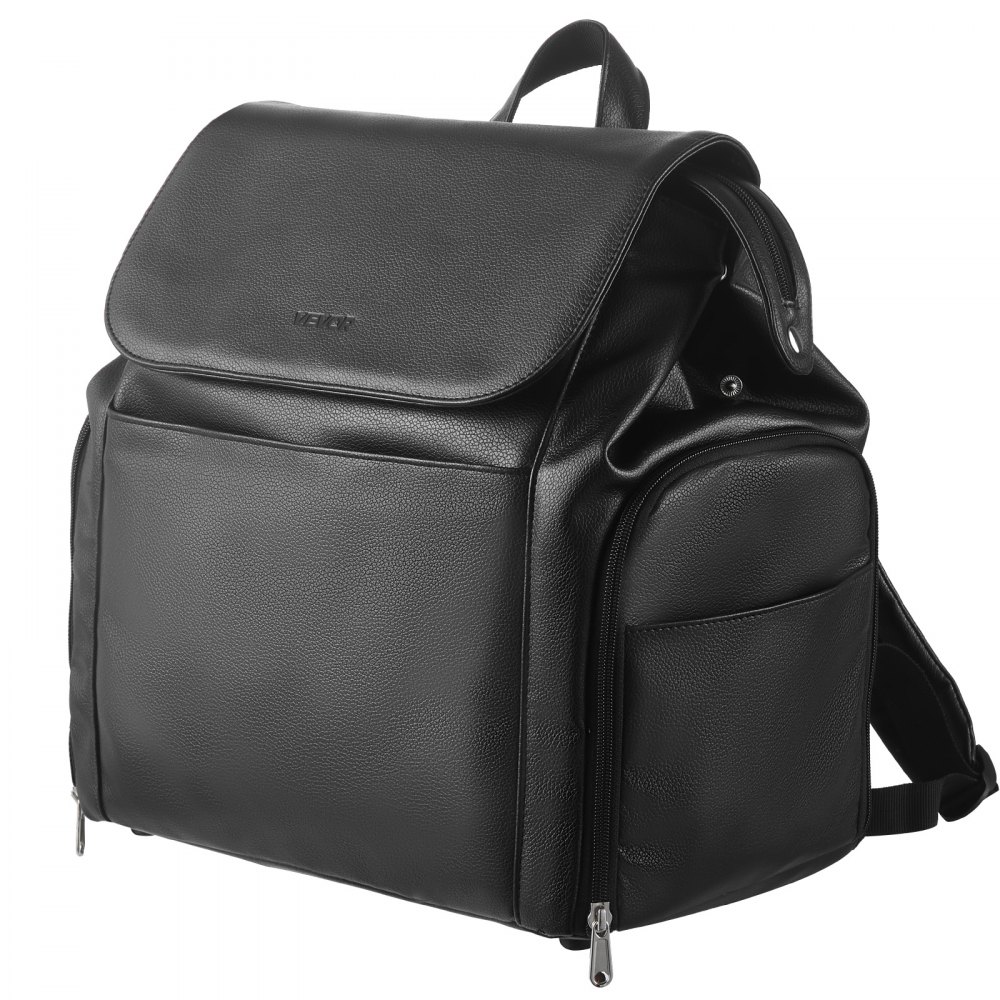 VEVOR Mochila para Sacaleches, 320 x 200 x 340 mm, con Bolsa de Hielo, Accesorios de Extracción y Almacenamiento de Leche Materna, para el Trabajo, Viajes y Uso Familiar, Carga 4 Biberones, Negro