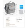 VEVOR Bolsa Portátil para Extractor de Leche, 285 x 190 x 270 mm, con Bolsa de Hielo y 6 Compartimentos, Compatible con S1/S2, Accesorios de Extracción y Almacenamiento de Leche Materna, Gris