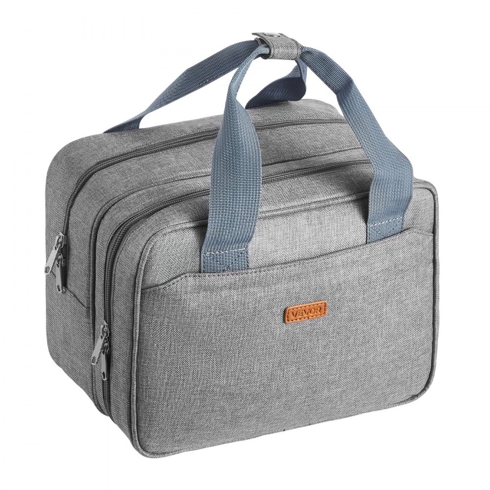 VEVOR Bolsa Portátil para Extractor de Leche, 290 x 160 x 210 mm, con Bolsa de Hielo y 6 Compartimentos, Compatible con M5/M6, Accesorios de Extracción y Almacenamiento de Leche Materna, Gris