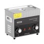 VEVOR Limpiador Ultrasónico 3 L con Temporizador de Calentamiento y Cesta Equipo de Limpieza Ultrasónico Digital Profesional 120 W para Relojes Instrumentos Gafas Monedas Piezas de Metal Plata