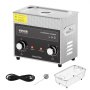 VEVOR Limpiador Ultrasónico 3 L con Temporizador de Calentamiento y Cesta Equipo de Limpieza Ultrasónico Digital Profesional 120 W para Relojes Instrumentos Gafas Monedas Piezas de Metal Plata