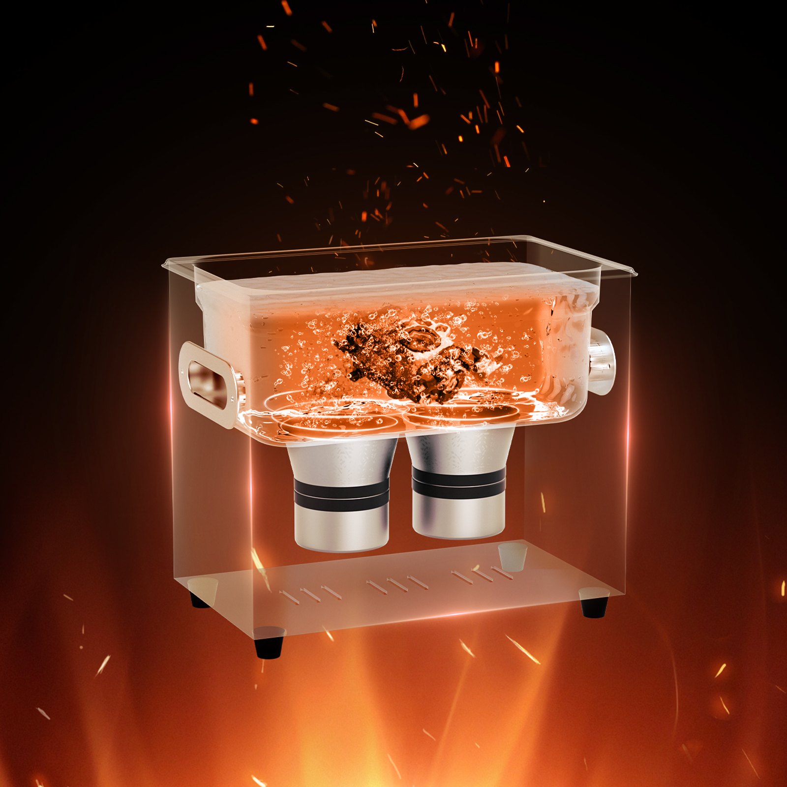 VEVOR Limpiador Ultrasónico 3 L con Temporizador de Calentamiento y Cesta Equipo de Limpieza Ultrasónico Digital Profesional 120 W para Relojes Instrumentos Gafas Monedas Piezas de Metal Plata