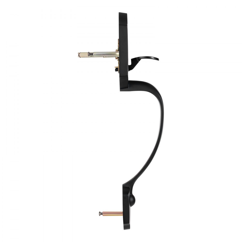VEVOR Manija de Puerta de Entrada con Cerrojo Cerradura de Puerta Roseta con Perilla Interior Reversible Derecha-izquierda Espacio entre Orificios Ajustable para Dormitorio, Baño, Sala de Estar, Negro
