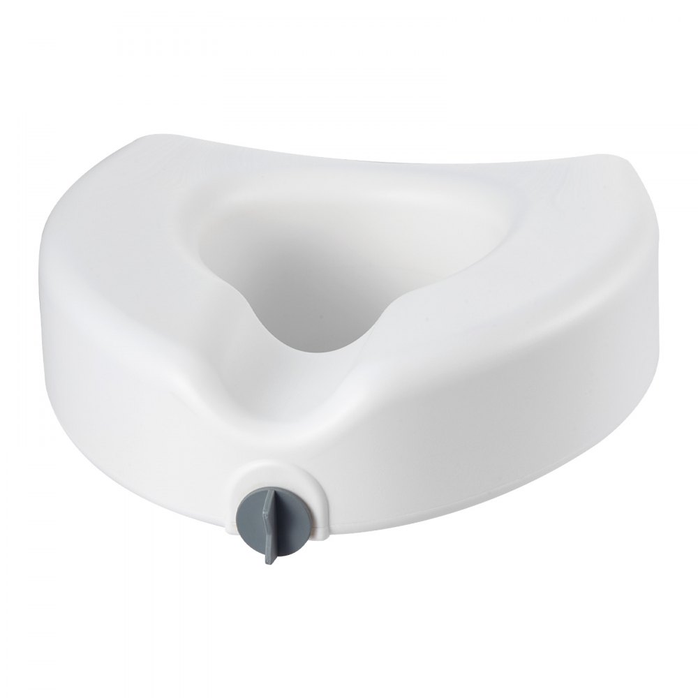 VEVOR Elevador de Asiento de Inodoro, Carga de 158 kg, Altura de Elevación 127 mm, con Apertura Ampliada para Personas Mayores y Pacientes, Tazas Oblongas y Redondas, 424 x 416 x 180 mm, Blanco