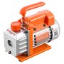 VEVOR Vacuum Pump, 3.5 CFM 99 L/min, HVAC Single Stage Rotary Vane AC Vacuum Pump, for R134a R22 R410a Systems, 4 Pole Motor, for Automotive Air Conditioner Maintenance Resin Degassing, Oil Included