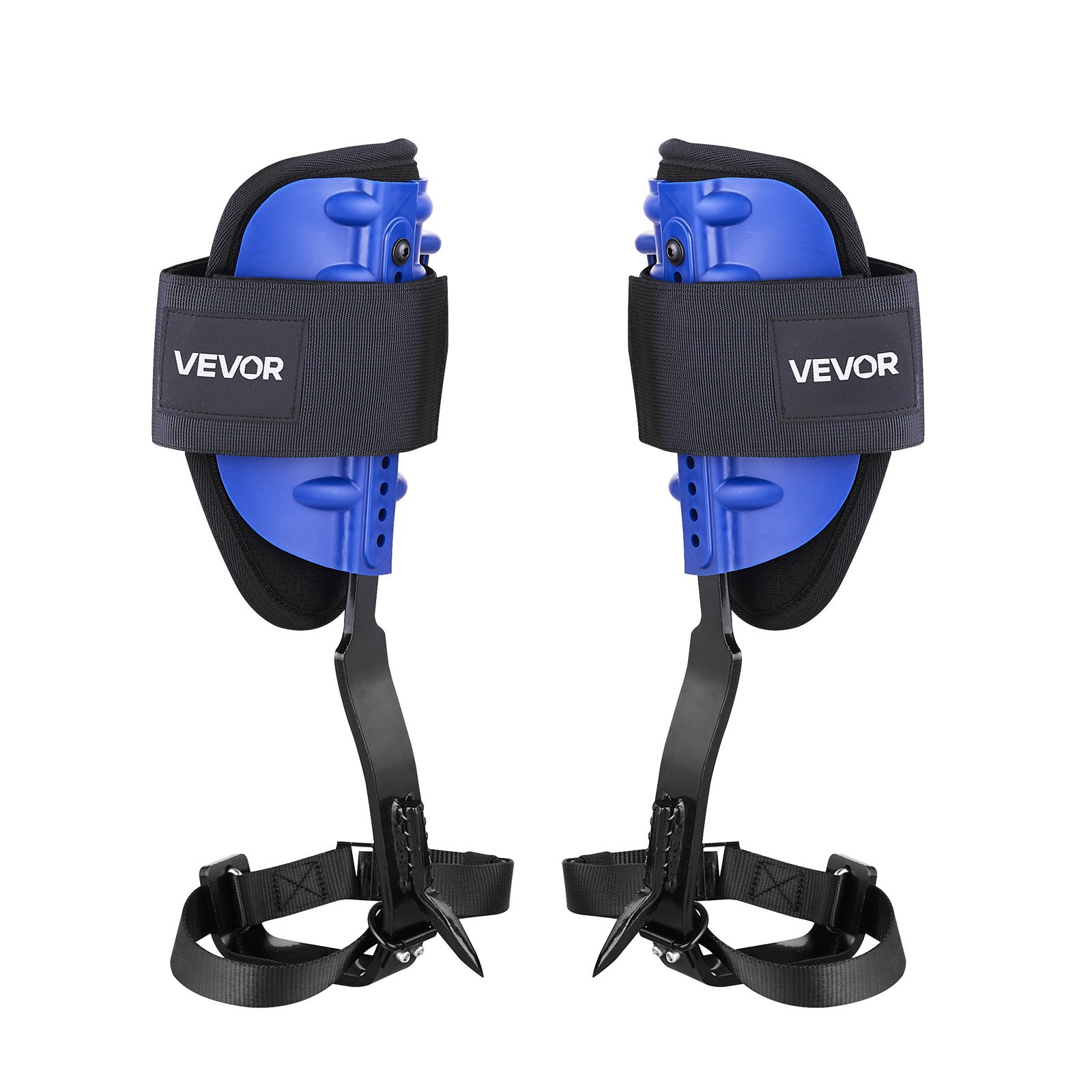 VEVOR Juego de Espuelas para Trepar Árboles, Escalada Ajustable en Altura, con Correas y Arnés, Carga de 159 kg, Espuelas de Acero de Alta Resistencia, para Recolección de Fruta y Caza, Azul