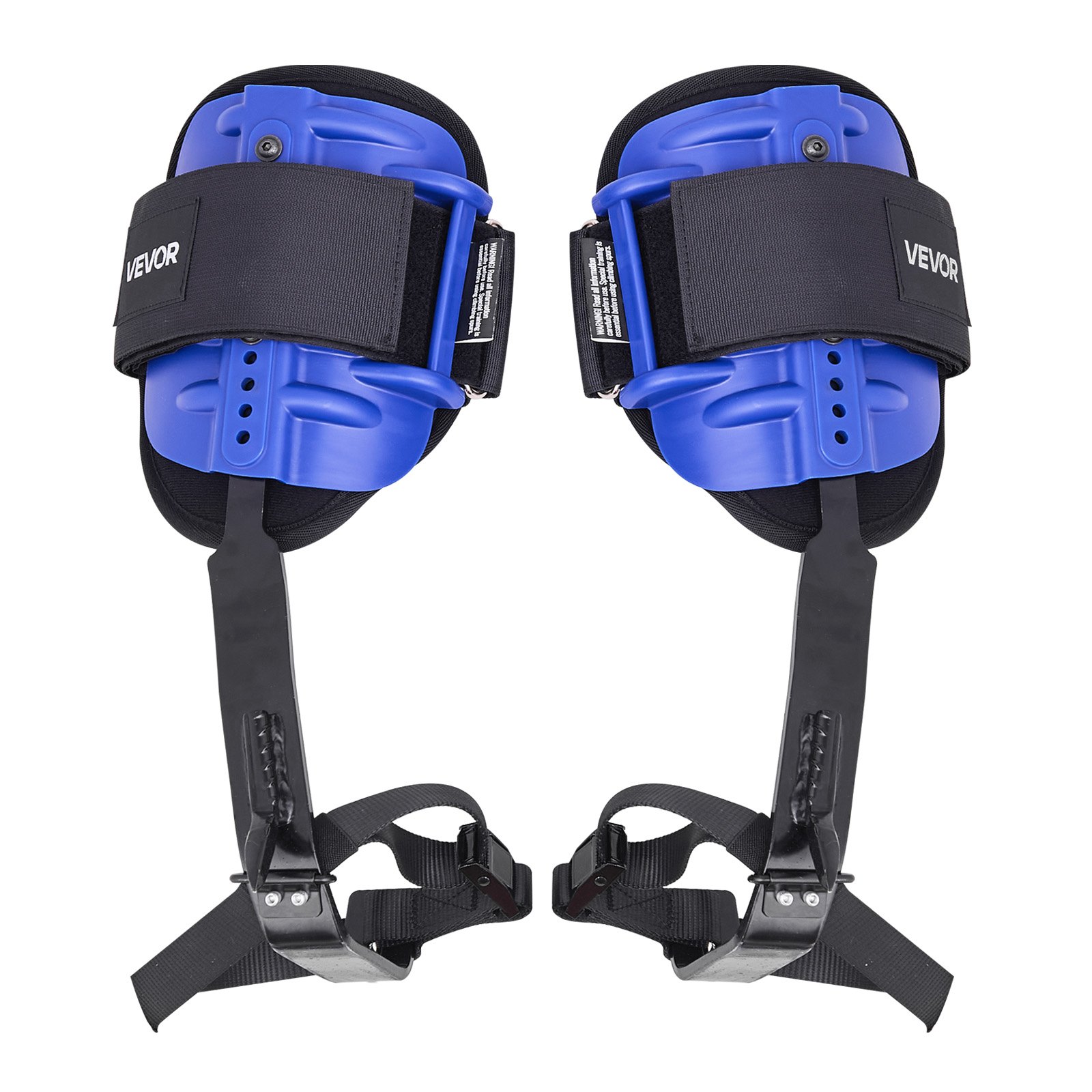 VEVOR Juego de Espuelas para Trepar Árboles, Escalada Ajustable en Altura, con Correas y Arnés, Carga de 159 kg, Espuelas de Acero de Alta Resistencia, para Recolección de Fruta y Caza, Azul