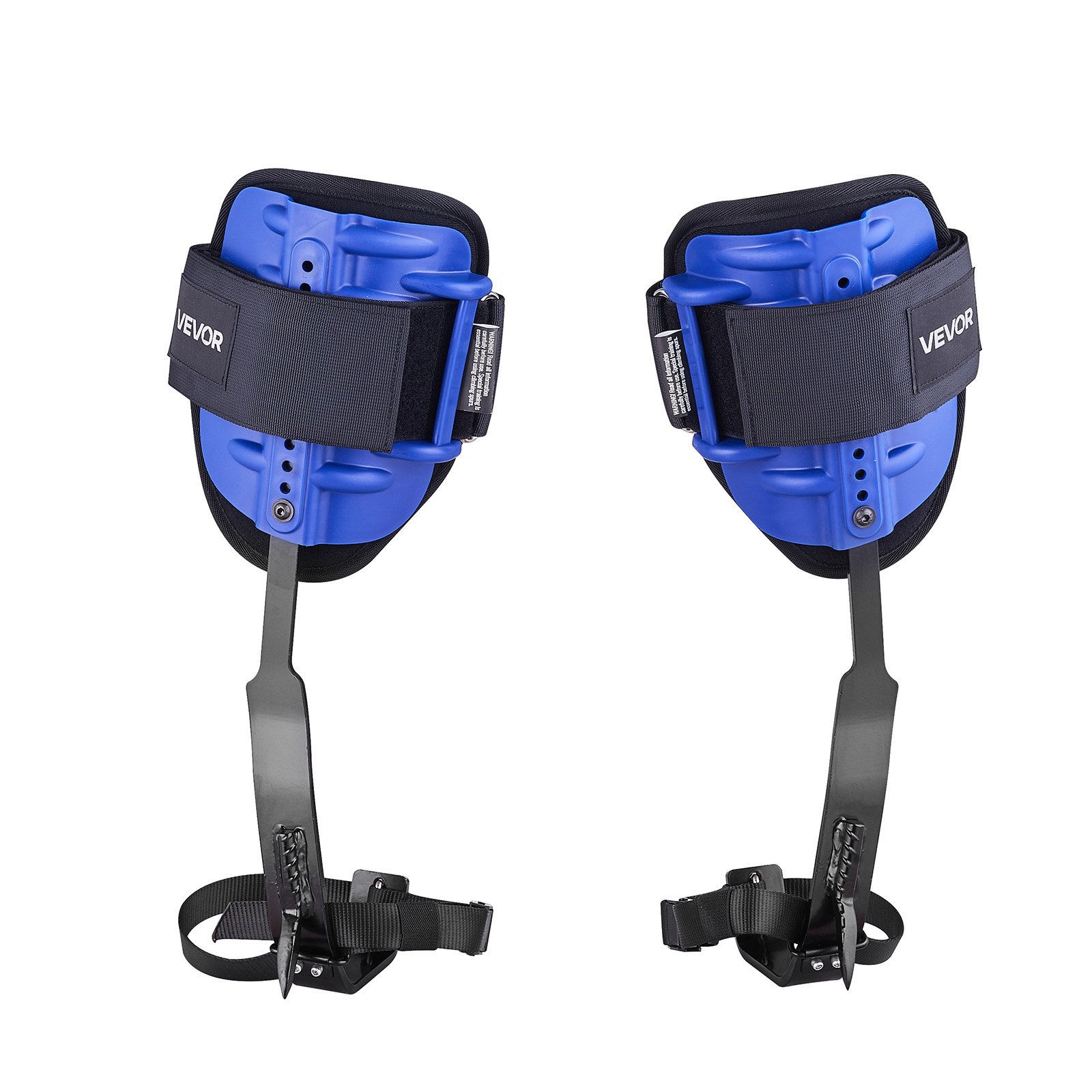 VEVOR Juego de Espuelas para Trepar Árboles, Escalada Ajustable en Altura, con Correas y Arnés, Carga de 159 kg, Espuelas de Acero de Alta Resistencia, para Recolección de Fruta y Caza, Azul