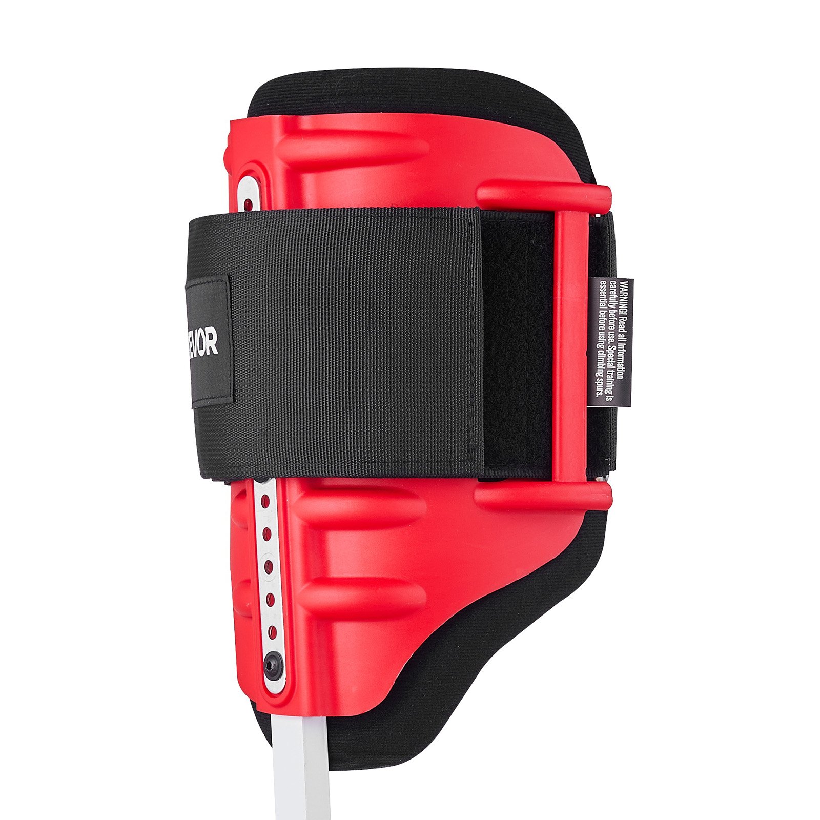 VEVOR Juego de Espuelas para Trepar Árboles, Escalada Ajustable en Altura, con Correas y Protectores de Espuelas, Carga 159 kg, Aluminio Duraderas, para Recolección de Fruta y Caza, Color Rojo