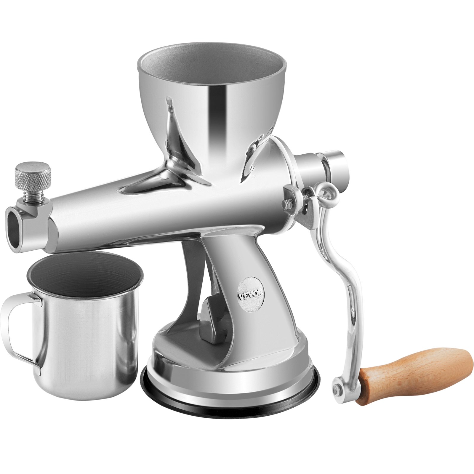VEVOR Exprimidor Manual de Hierba de Trigo Puerto 8,6 cm Extractor Hierba Trigo de Acero inoxidable 304 Extractor Portátil de Hierba de Trigo de Acero Inoxidable con Base de Ventosa Abrazadera de Mesa