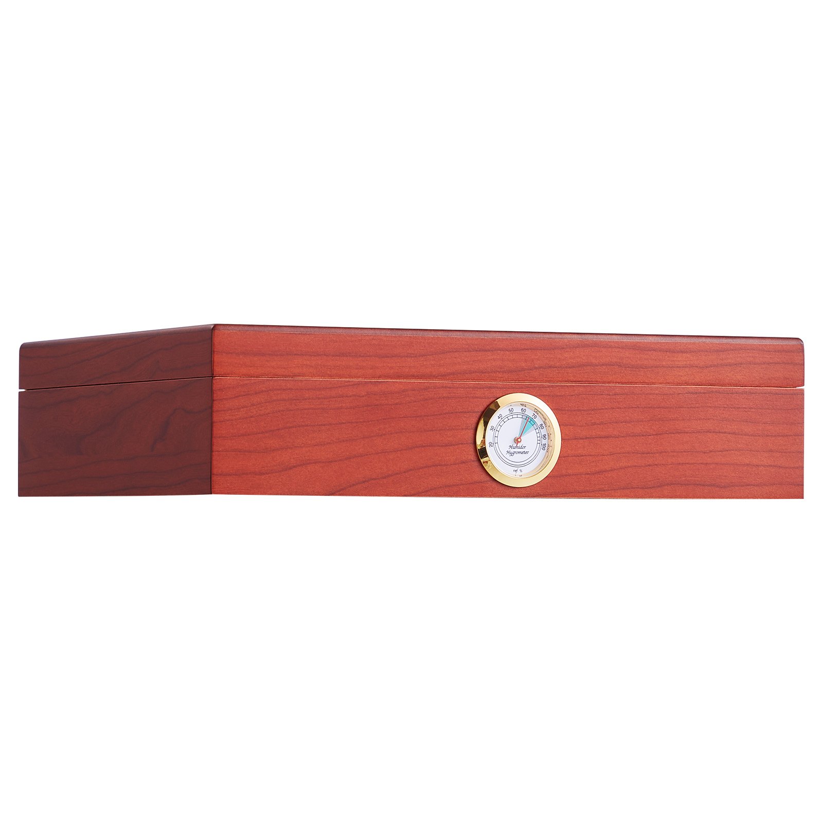 VEVOR Cigar Humidor, Humidor Box with Glass Lid, Handcrafted Cigar Desk Box Made of Spanish Cedar Wood, Cigar Storage Box with Humidifier & Divider, 10-25 Cigars