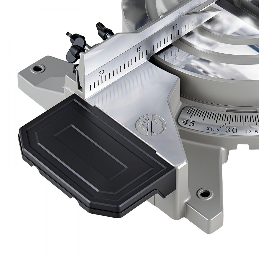VEVOR Sierra Ingletadora Deslizante Compuesta 1800 W, Hoja de 254 mm, Ángulo y Profundidad de Corte Ajustables, Aluminio Fundido, Compacta y Pórtatil, Corte Multimaterial para Madera Metales Laminados