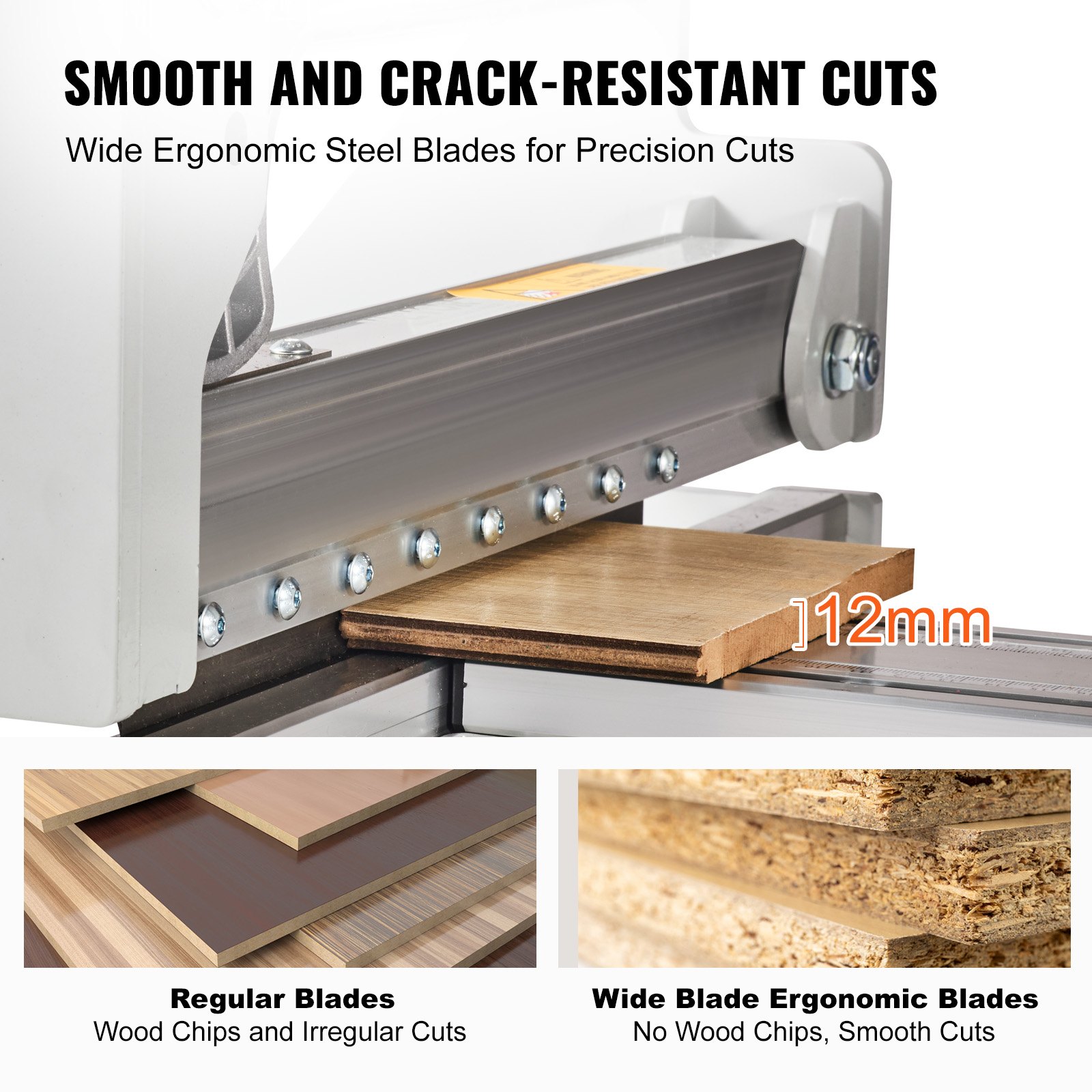 VEVOR Cortador de Piso Laminado 33 cm Cortador de Piso de Vinilo Profundidad de Corte 12 mm Cortador de Piso para Pisos Laminados, Plástico Resistente LVP, SPC, WPC, VCT, Losetas de Alfombra