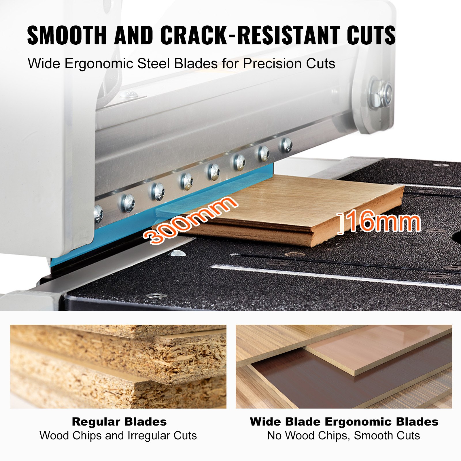 VEVOR Cortador de Piso Laminado 13" 33 cm Cortador de Piso de Vinilo Profundidad de Corte 16 mm Cortador de Piso para Pisos Laminados, Plástico Resistente LVP, SPC, WPC, VCT, Losetas de Alfombra