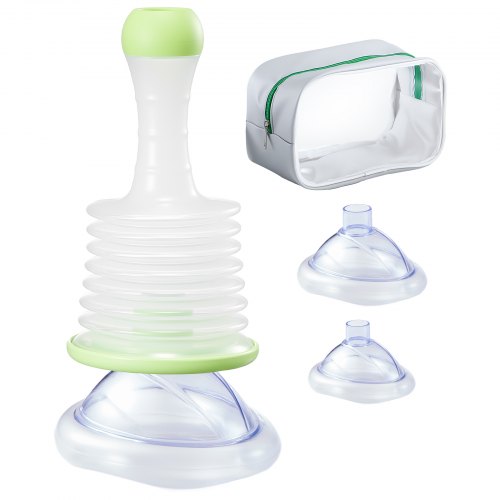VEVOR Dispositivo Portátil de Rescate para Asfixia con 3 Mascarillas y 1 Bolsa