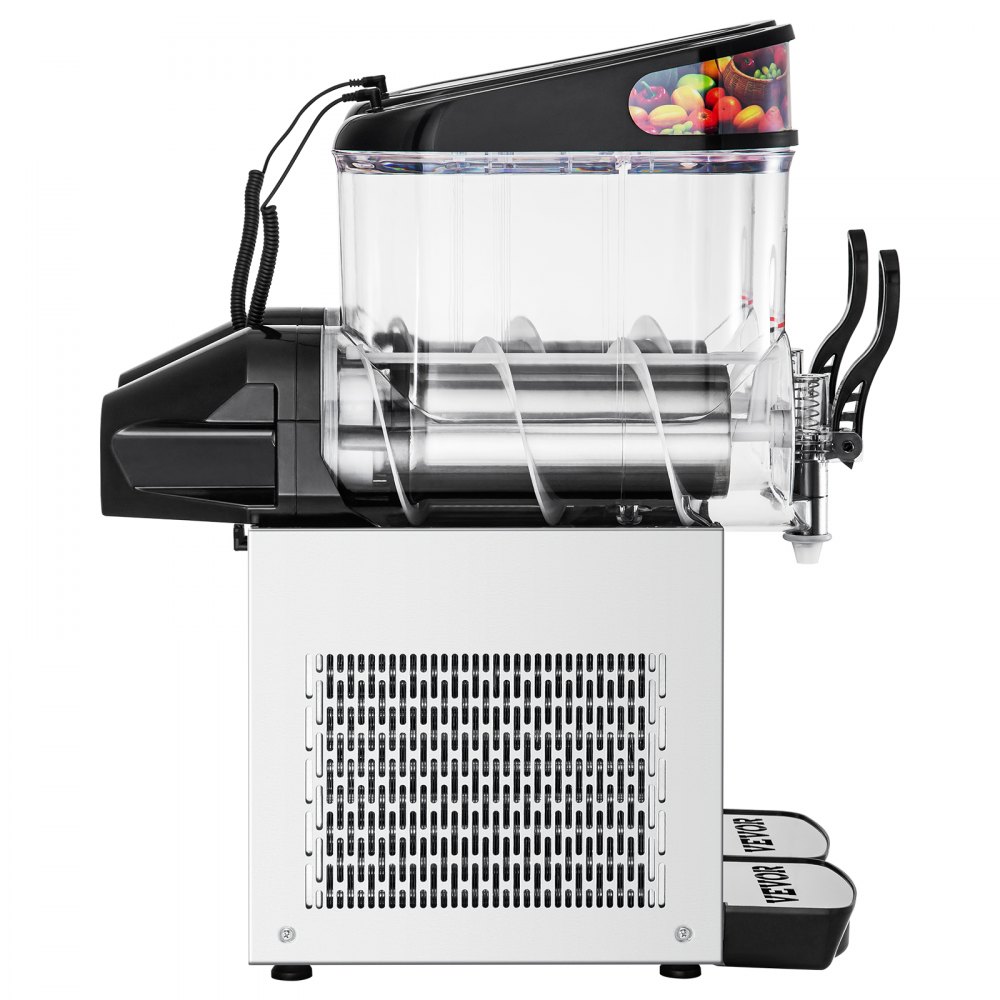 VEVOR Granizadora con Tanque 12 L* 2, Máquina para Granizados de Acero Inoxidable + PC, Máquina Granizado Fangosa Comerciales Bebida 190-245 V, Comercial Bebida Helada Aguanieve Hacer Granizado 700 W