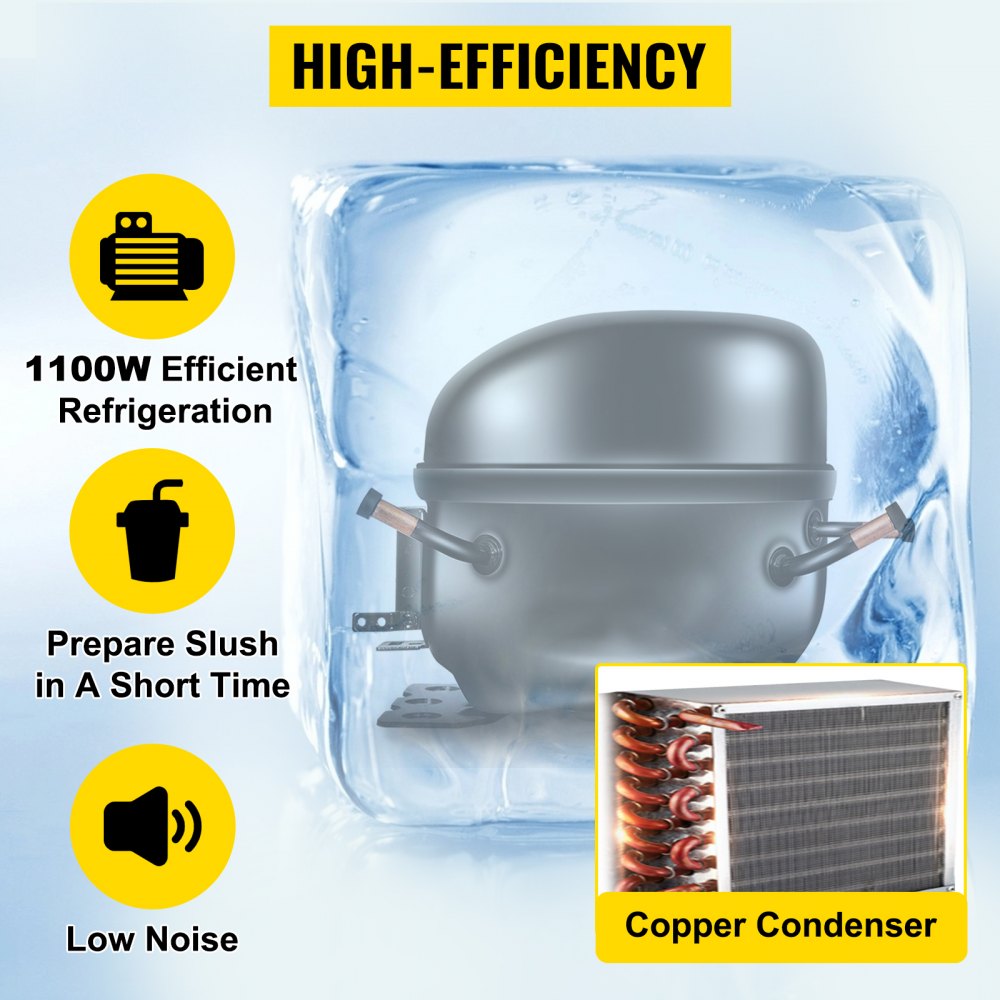 Granizadora, Máquina para Granizados, con Tanque 12 L* 3, Acero Inoxidable + PC