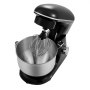 VEVOR Batidora de Masa de 5,68 L, Batidora de Alimentos con Cabezal Inclinable de 1400 W y 6 Velocidades, Tazón de Acero Inoxidable, Gancho para Masa, para Hornear, Mezclar, Negro, 456 x 240 x 332 mm