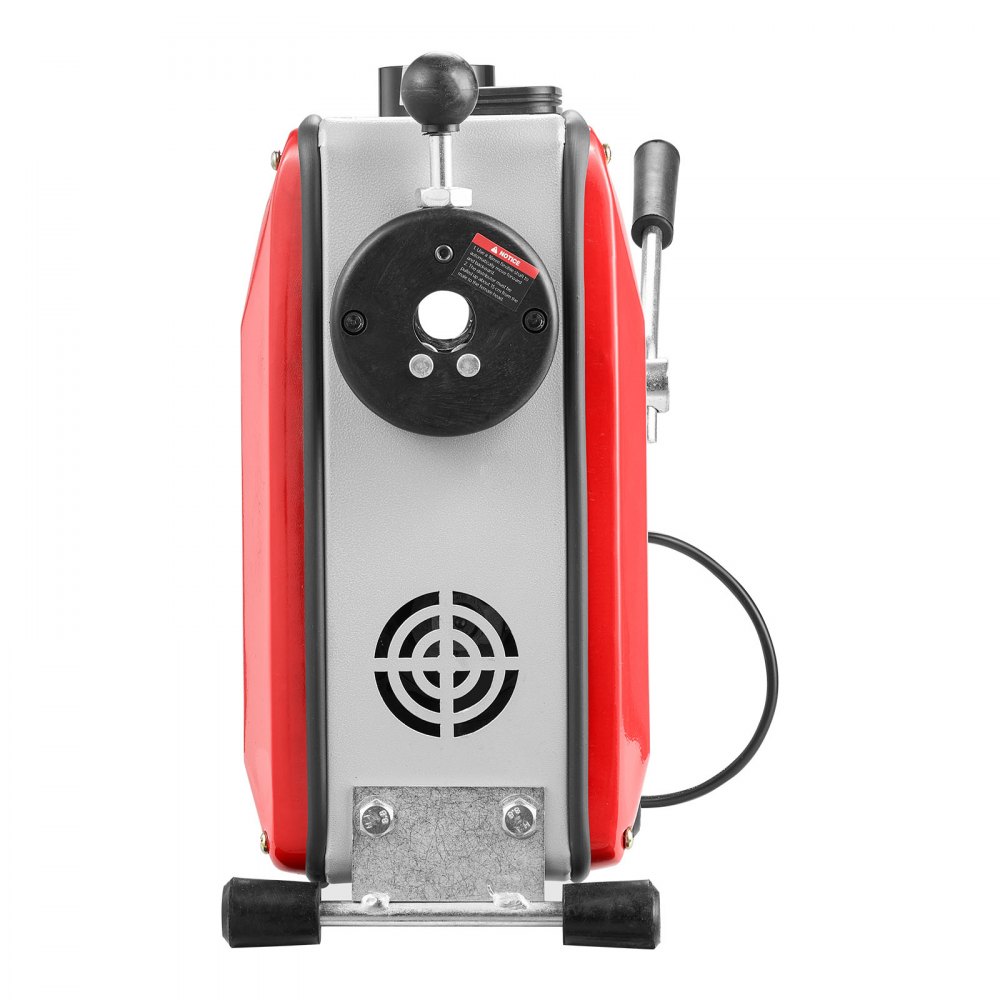 VEVOR Desatascador de Tuberías Eléctrico 850 W 1400 RPM con Cable de Resorte de 14,5 m x 16 mm, 14 m x 22 mm, 5 m x 9,5 mm, 0,4 m x 12 mm y 11 Cabezales de Limpieza, Apto para Tuberías de 50 a 220 mm