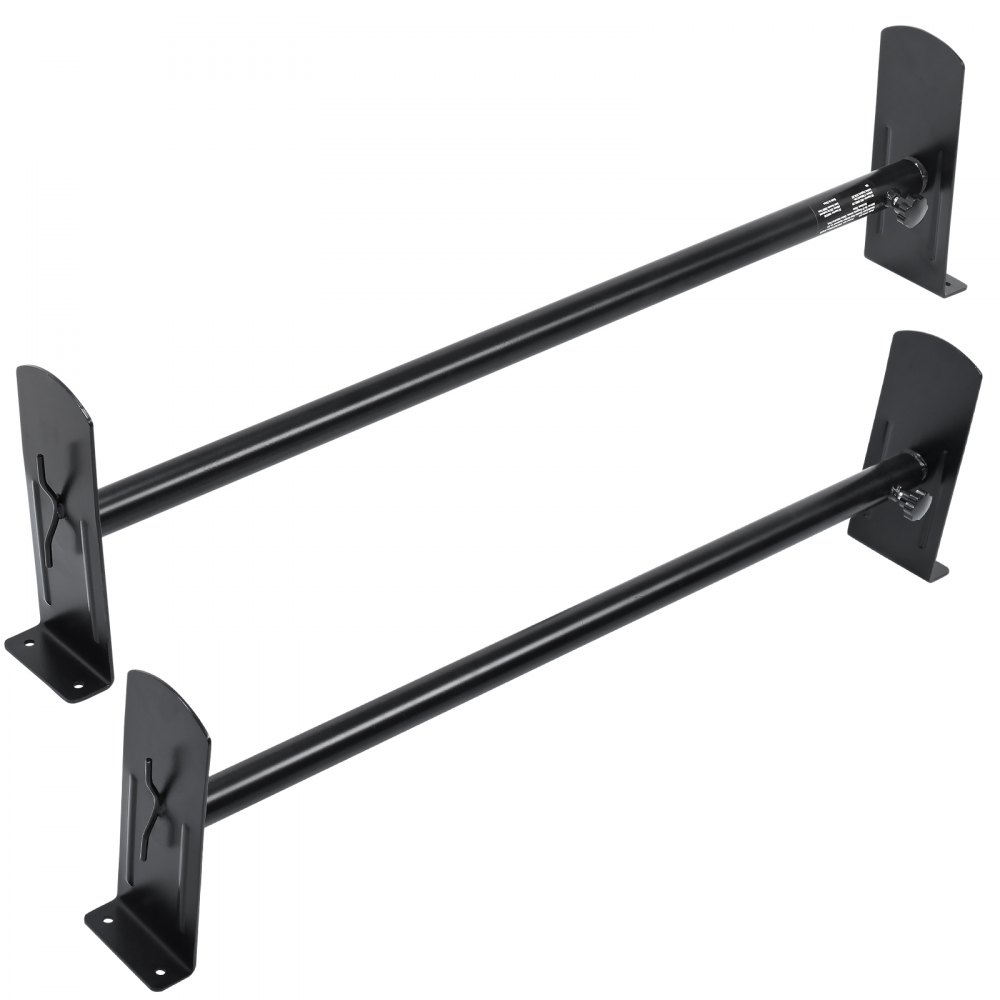 VEVOR Portaequipajes de Techo para Furgoneta Ajustable 91-133 cm Portaequipajes de Acero de Aleación 2 Barras con Topes de Escalera Capacidad de 227 kg para Furgonetas de Tamaño Completo para Viajes