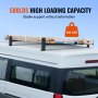 VEVOR Portaequipajes de Techo para Furgoneta Ajustable 91-133 cm Portaequipajes de Acero de Aleación 2 Barras con Topes de Escalera Capacidad de 227 kg para Furgonetas de Tamaño Completo para Viajes