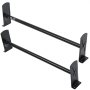 VEVOR Portaequipajes de Techo para Furgoneta Ajustable 91-133 cm Portaequipajes de Acero de Aleación 2 Barras con Topes de Escalera Capacidad de 227 kg para Furgonetas de Tamaño Completo para Viajes