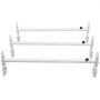 VEVOR Portaequipajes de Techo para Furgoneta Ajustable de 102-190 cm Portaequipajes de Acero de Aleación 3 Barras Capacidad Máxima de 340 kg Barras de Techo para Furgonetas, Viajes, Transporte