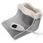 VEVOR Calentador de pies eléctrico, almohadilla térmica de doble cara para pies, zapatillas con calefacción de 6 niveles, calentador de pies con temporizador y apagado automático, botas calefactables de franela ultra suave, lavables, regalo cálido para mujeres y hombres